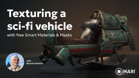Texturing a sci-fi vehicle (with free Smart Materials & Mask...